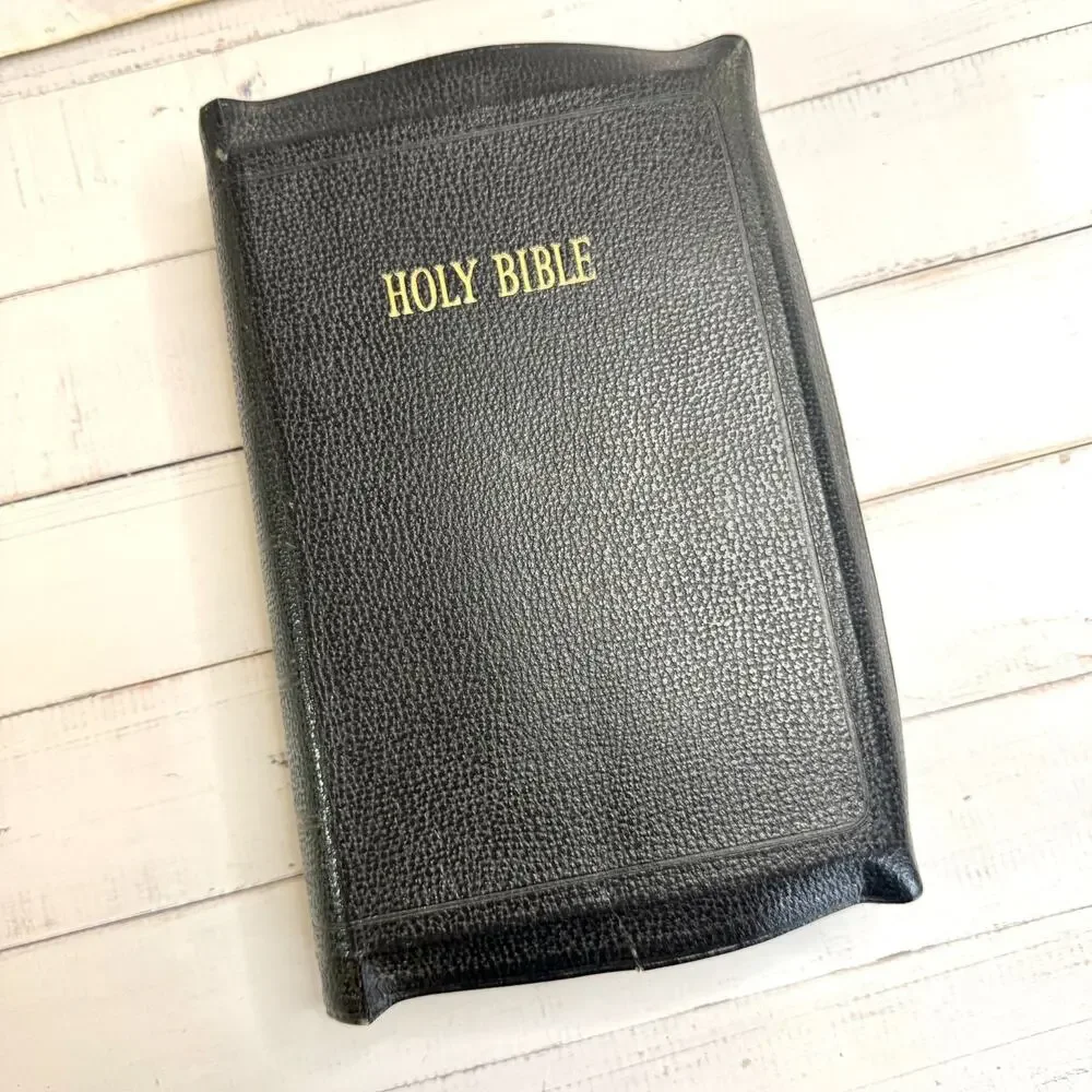 King James Holy Bible 1947 Spencer Press Large Type Genuine Black Leather KJV